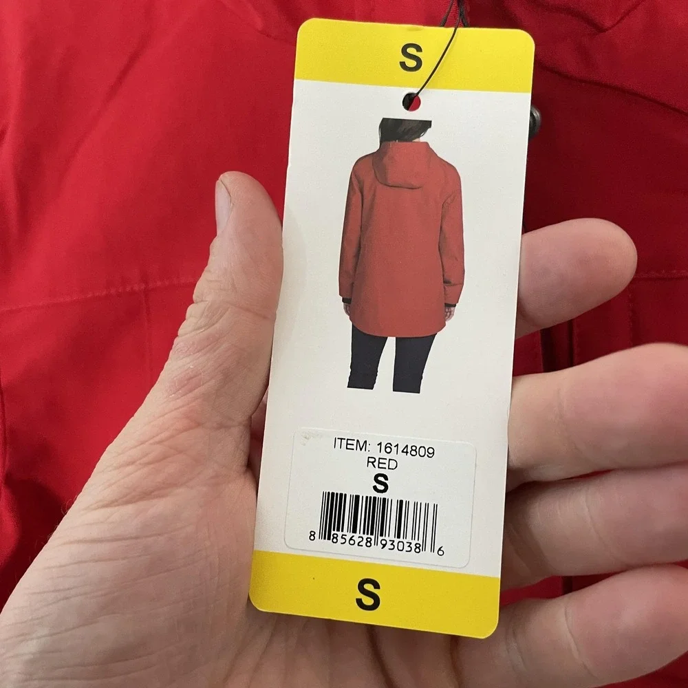 Pendleton Parka Coat Womens Small Red Hooded Softshell Full Zip Lined Mid Length - Picture 3 of 9